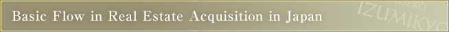 Basic Flow in Real Estate Acquisition in Japan